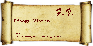 Fónagy Vivien névjegykártya