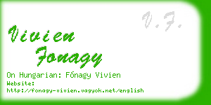 vivien fonagy business card